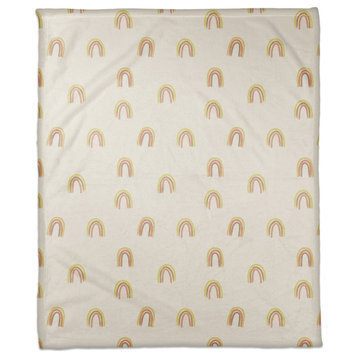 Random Rainbow Pattern 50"x60" Coral Fleece Blanket