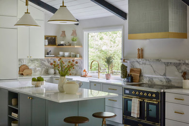 Inspiration for a transitional kitchen remodel in New York