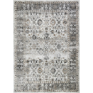 Rhapsody Harper Traditional Area Rug, Taupe, 7'10"x9'10"