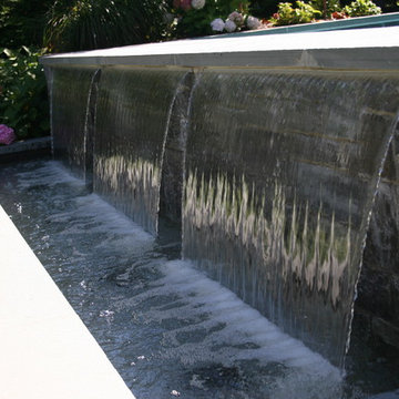 Classic Pool with sheer descent waterfall