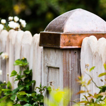 Redwood post with a cooper cast