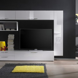Modern Wall Unit TV Media Entertainment Center Club Composition 5 - $2,595.00 - Products
