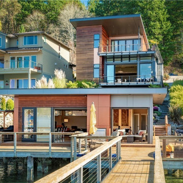 Modern / contemporary custom home located on the harbor in Gig Harbor, WA