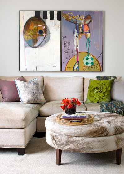 Fusion Living Room by Lisa Ferguson Interior Design