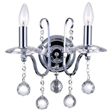 Valentina 2 Light Wall Sconce with Chrome finish