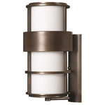 Hinkley - Hinkley 1905MT Saturn - 20.3" One Light Outdoor Wall Lantern - Saturn is a stunning, modern design with robust construction and intersecting lines that create a striking contrast against the etched opal glass.
