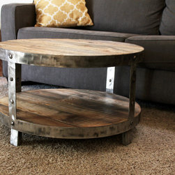 Round Coffee Table, Industrial - Coffee Tables