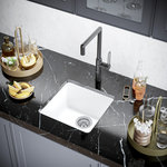 Karran USA - Karran Undermount Quartz Composite 17" Bar Single Bowl Sink, White - With is spacious bowl, this design is both practical and elegant. It is manufactured from an extremely durable quartz composite material and is engineered to stand up to the toughest daily kitchen tasks. This undermount design is available in a choice of 6 elegant color options and is the perfect complement to your Karran quartz kitchen sink.