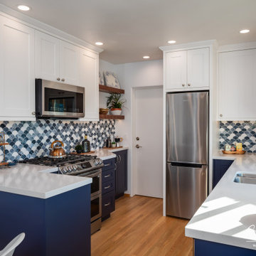 Blue and White Seaside Kitchen