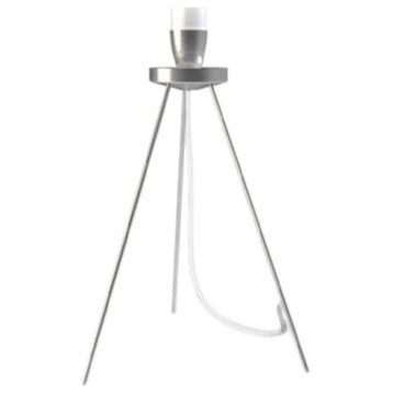 Innermost modern Tripod Table Lamp Base, satin nickel