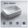 Karran Sea Crest SQS200 Quartz 22" Bathroom Vessel Sink, White