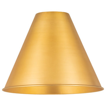 Innovations Ballston Cone-Light 12" Satin Gold Metal Shade