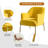 Nora Fabric Accent Chair, Yellow