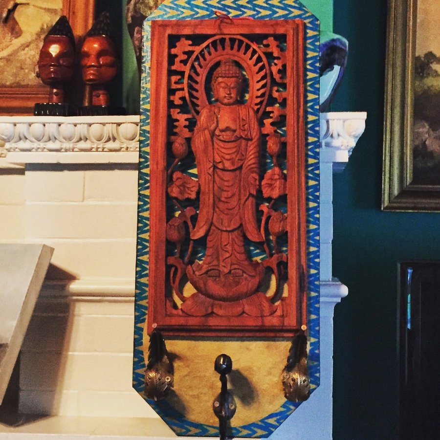 Buddha Blessing Birds Coat Rack