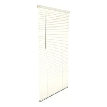 Living Accents 72x64" Static-Resistant Cordless Vinyl Blinds in Alabaster White