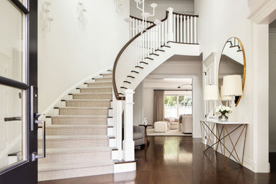 Staircase - transitional staircase idea in San Francisco