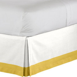 Yellow Tailored Color Block Bedskirt - Bedskirts