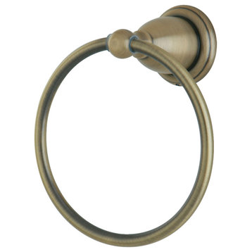 Kingston Brass Heritage 6-Inch Towel Ring With Antique Brass Finish BA1754AB