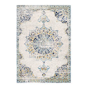 Sunny Wildflower Medallion Area Rugs, Blue, 8'x10'