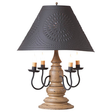 Harrison Lamp in Americana Pearwood with Shade