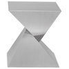 Giza Side Table, Brushed Stainless Steel End Table, Modern Accent Table