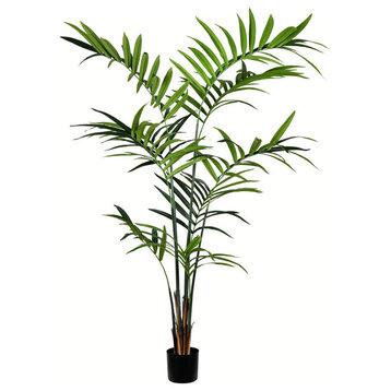 Vickerman Potted Kentia Palm 118 Leaves, Green, 7'