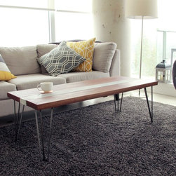 Walnut and Concrete Coffee Table - Coffee Tables