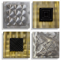 Altered Reality Metal Wall Art Accents By Jon Allen, Set of 4