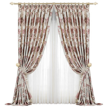 Nymph 1 Piece Pearl Ecru With Bordeaux  Pink 98"x118"