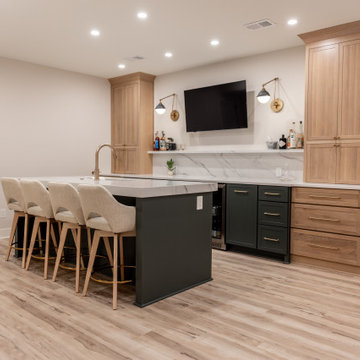 Basement Wine Cellar Wall and Under-Stair Kids' Playhouse