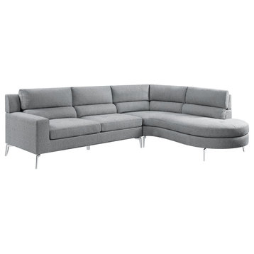 Shola 2-Piece Sectional With Right Chaise, Gray