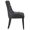 Hawthorne Collections 20.5" Modern Faux Leather Dining Side Chair in Black