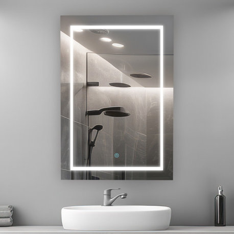 Royale Basic Q 24" LED Medicine Cabinet Defogger 3X Adjustable Magnifying Mirror