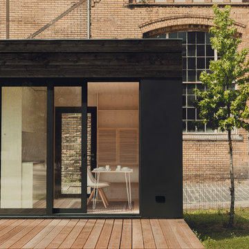 Futteralhaus. Vorgefertigtes, ökologisches, netzunabhängiges Haus
