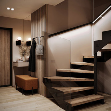 Contemporary Stairwell and Hallway