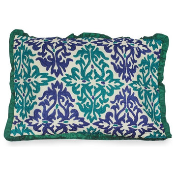 Cool Flames Embroidered Cushion Cover