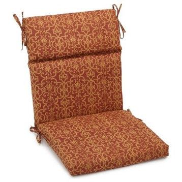 18"x38" Spun Polyester Outdoor Squared Seat/Back Chair Cushion, Vanya Papprika