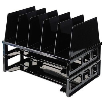 Oic Tray And Sorter 5 Compartment System, 10.3"X13.5"X9.1"