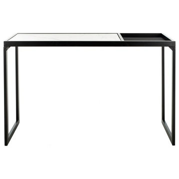 Zuri Console Table White/Black Safavieh