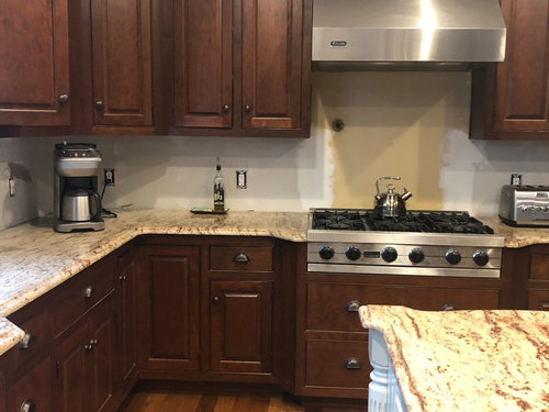 Painting Cherry Cabinets White In Kitchen