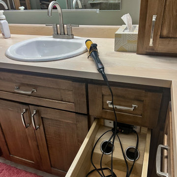 Bathroom Vanity In-Drawer Outlets
