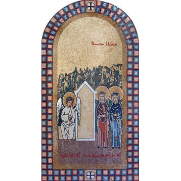 Arch shaped Mosaic Icon Reproduction Of Saints 59"x106"