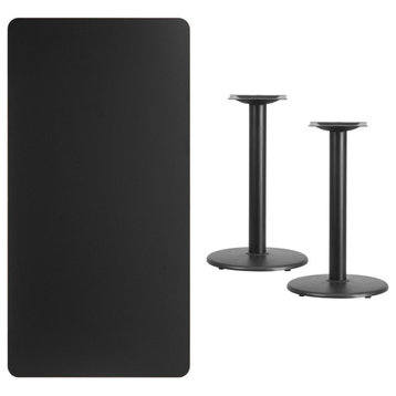 Flash Furniture Rectangular Laminate Table Top With 2 Table H Bases