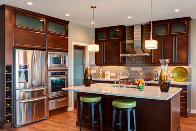 Kitchen - contemporary kitchen idea in Cleveland
