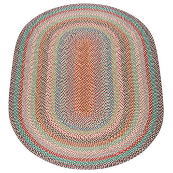Multicolored 1 Braided Rug, 60"x96"