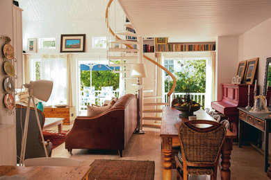 Family room - cottage family room idea in Other