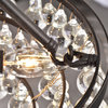 Modern Style Glass Crystal 5-Light Luxury Chandelier Antique Bronze Chandelier