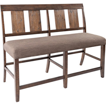 Mission Viejo Counter Bench, Rustic Natural Brown