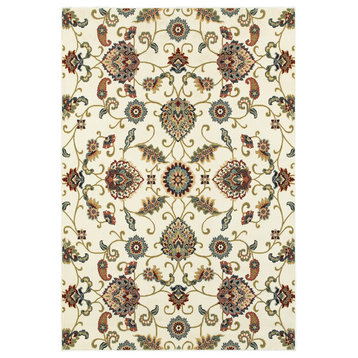 Oriental Weavers Kashan Collection Ivory/ Multi Floral Indoor Area Rug 1'10"X3'
