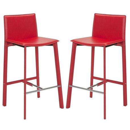 Safavieh Janet Barstools, Set of 2, Red